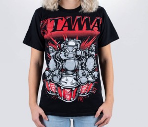 TAMA TT11ROBBK-XL Robot T-Shirt (XL)
