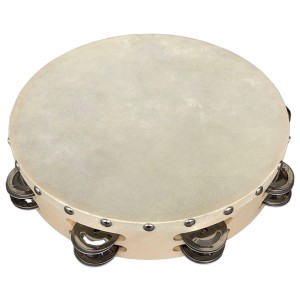 GRV TE-812H Tambourine With Head 8" (12 Jingles)
