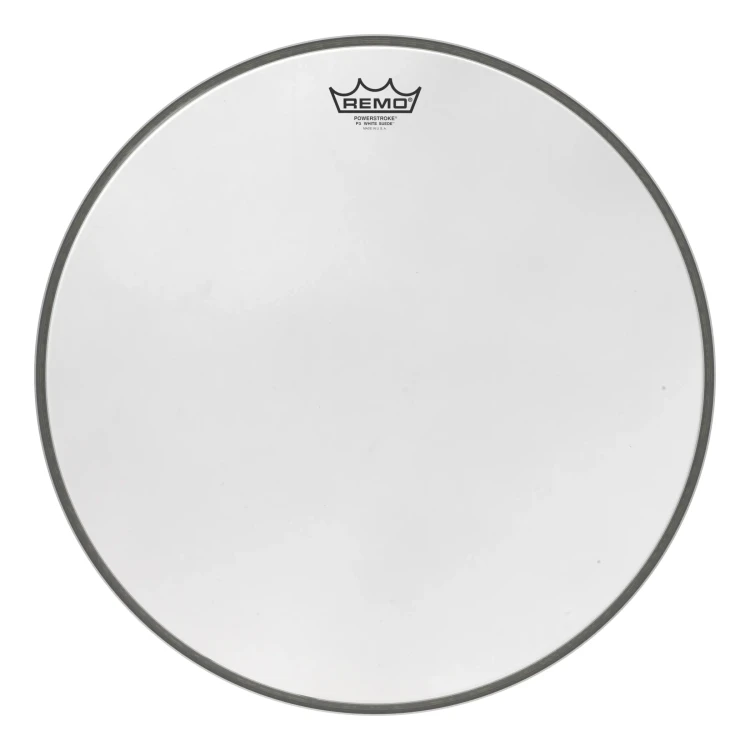 REMO Powerstroke 3 White Suede Bass 18"