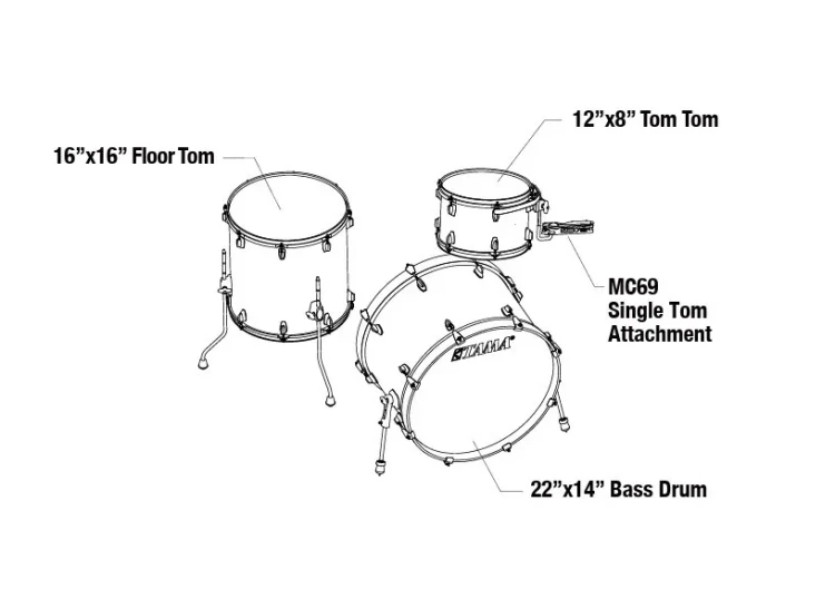 TAMA Superstar Classic Maple 22, 12, 16 (CFF)