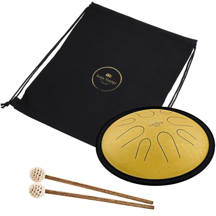 meinl-steel-tongue-drum-10-inch-d-minor-gold