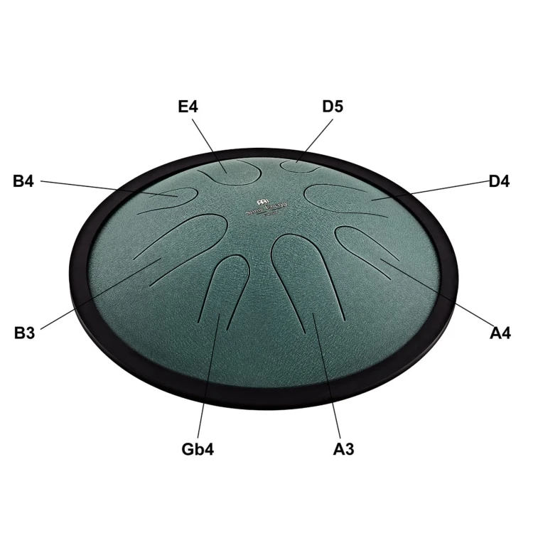 meinl-steel-tongue-drum-10-inch-b-minor-dark-green