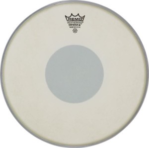 REMO Emperor X Coated Black Dot 10"